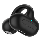 EARKO SecureFit wireless ear clip in Midnight Black, shown from the front
